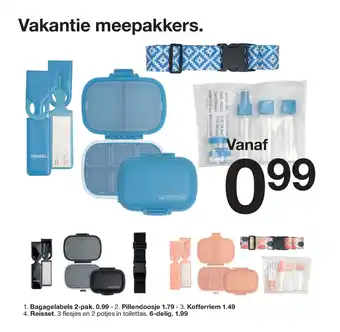 Zeeman Bagagelabels 2-pak aanbieding