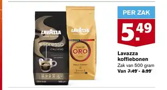 Hoogvliet Lavazza koffiebonen 500 gram aanbieding