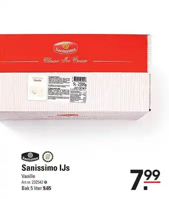 Sligro Sanissimo Ijs Vanille aanbieding