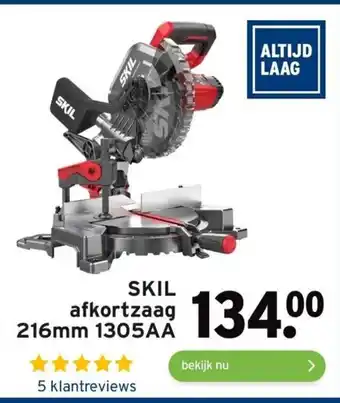 GAMMA Skil afkortzaag 216mm 1305AA aanbieding