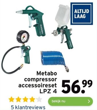 GAMMA Metabo compressor accessoireset LPZ 4 aanbieding