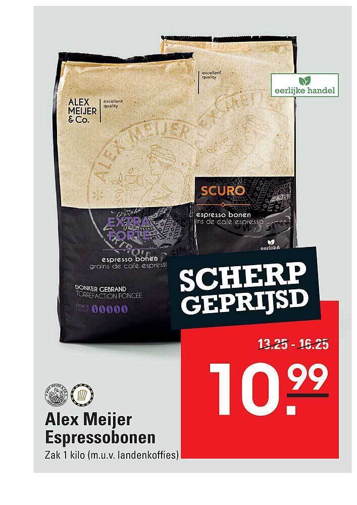 Alex Meijer Espressobonen Aanbieding Bij Sligro