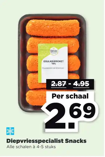 PLUS Diepvriesspecialist Snacks aanbieding