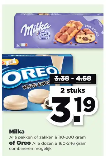 PLUS Milka of Oreo aanbieding