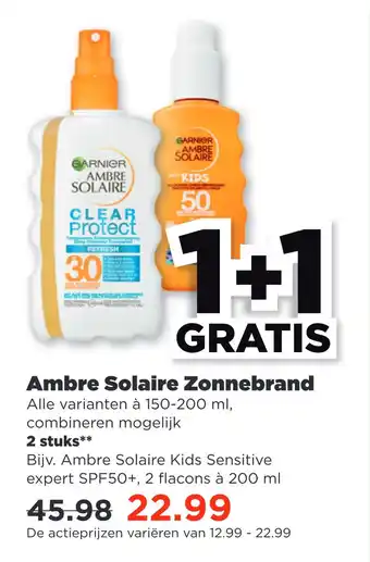 PLUS Ambre Solaire Zonnebrand aanbieding