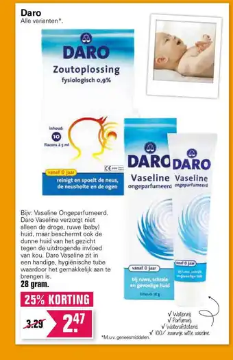 De Online Drogist Daro 25% Korting aanbieding