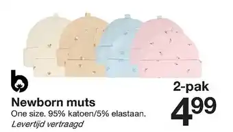 Zeeman Newborn muts aanbieding