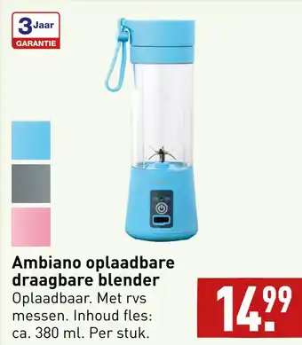 ALDI Ambiano oplaadbare draagbare blender aanbieding