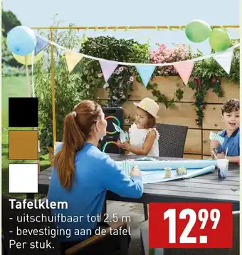 ALDI Tafelklem aanbieding