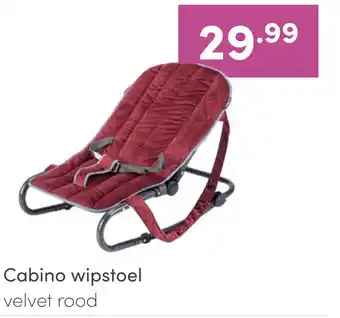 Baby & Tiener Cabino wipstoel velvet rood aanbieding