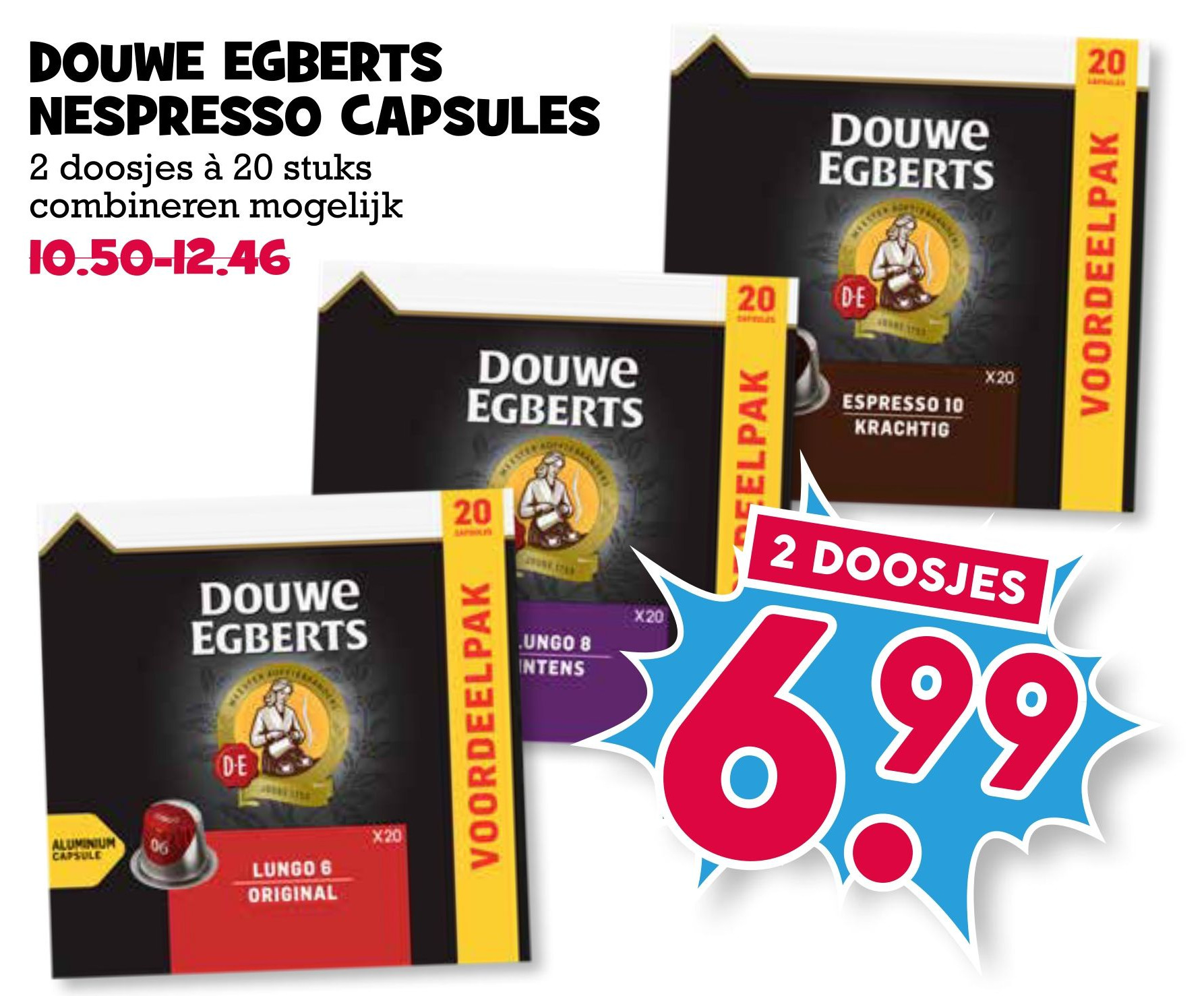 DOUWE EGBERTS NESPRESSO CAPSULES aanbieding bij Boon`s Markt