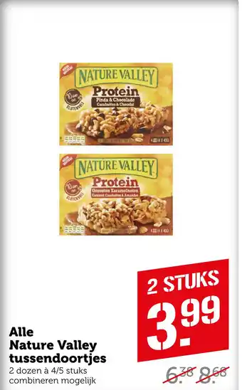 Coop Alle Nature Valley tussendoortjes aanbieding