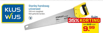 Kluswijs Stanley handzaag universeel aanbieding