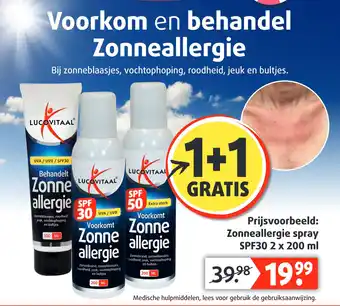 Lucovitaal Zonneallergie spray SPF30 2 x 200 ml aanbieding