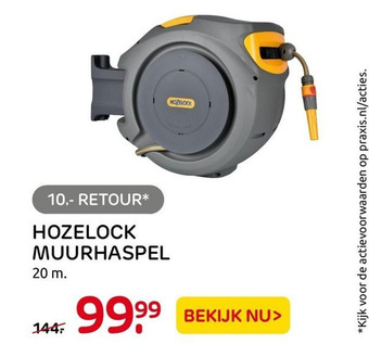 Praxis HOZELOCK MUURHASPEL aanbieding