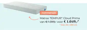 Slaapboulevard Kwakernaat Matras TEMPUR® Cloud Prima aanbieding