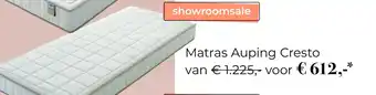 Slaapboulevard Kwakernaat Matras Auping Cresto aanbieding