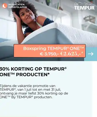 Slaapboulevard Kwakernaat Boxspring TEMPURⓇ ONE™ aanbieding