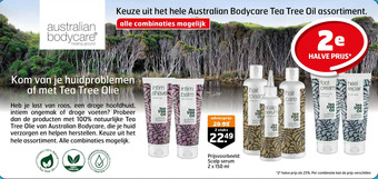 Trekpleister Keuze uit het hele Australian Bodycare Tea Tree Oil assortiment. aanbieding