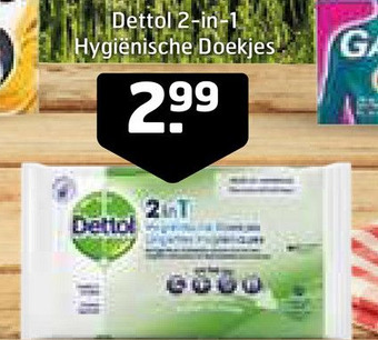 Trekpleister Dettol 2-in-1 Hygiënische Doekjes aanbieding