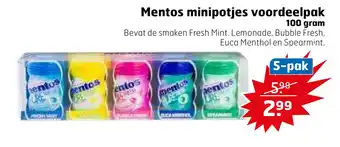 Trekpleister Mentos minipotjes voordeelpak aanbieding