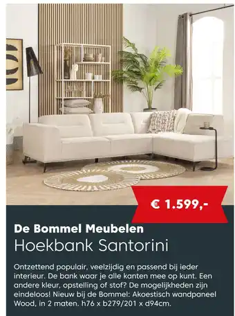 Villa Arena De Bommel Meubelen Hoekbank Santorini aanbieding