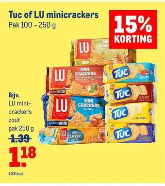 Makro Tuc Of Lu Minicrackers 15% Korting aanbieding