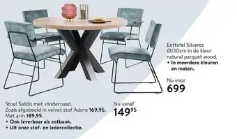 Profijt Meubel Stoel Salido Of Eettafel Silvares aanbieding