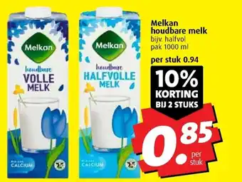 Boni Melkan houdbare melk per stuk aanbieding