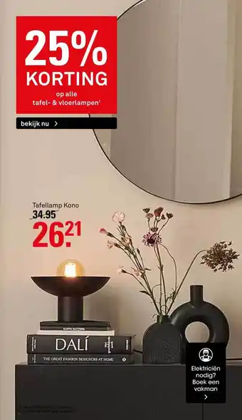 Karwei Tafellamp Kono aanbieding