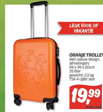 Dekamarkt ORANJE TROLLEY aanbieding