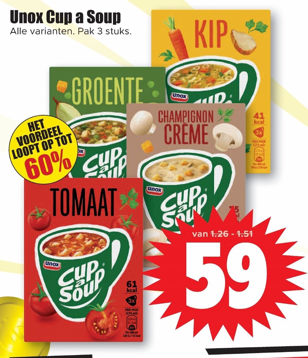 Unox Cup a Soup aanbieding bij Dirk