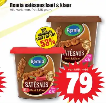 Dirk Remia satesaus kant & klaar 325 gram aanbieding