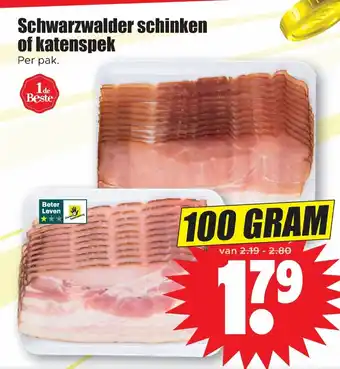 Dirk Schwarzwalder schinken of katenspek 100 gram aanbieding