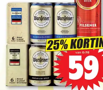 Dirk Warsteiner pilsener of 0.0% aanbieding