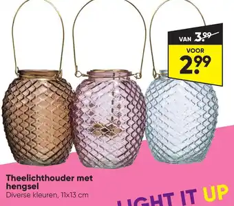 Big Bazar Theelichthouder met hengsel aanbieding