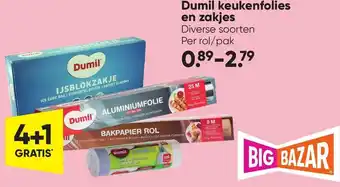 Big Bazar Dumil keukenfolies en zakjes aanbieding