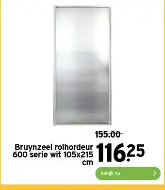 GAMMA Bruynzeel rolhordeur 600 serie wit 105x215 cm aanbieding