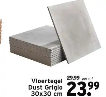 GAMMA Vloertegel Dust Grigio 30x30 cm aanbieding