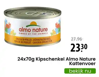 Zooplus 24x70g Kipschenkel Almo Nature Kattenvoer aanbieding