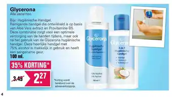 De Online Drogist Glycerona Handgel 100ml aanbieding