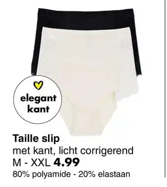 Wibra Taille slip met kant, licht corrigerend M - XXL aanbieding