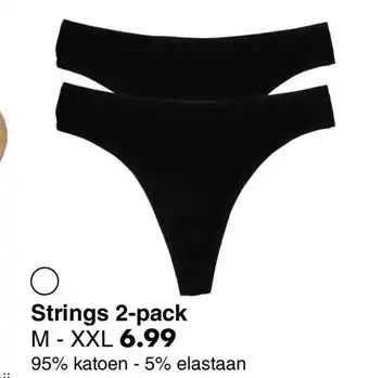 Wibra Strings 2-pack M - XXL aanbieding