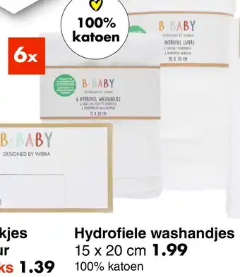 Wibra Hydrofiele washandjes aanbieding