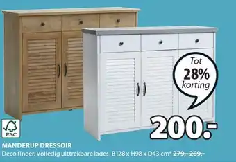 Jysk MANDERUP DRESSOIR aanbieding