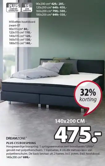 Jysk PLUS C15 BOXSPRING aanbieding