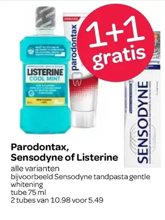 Spar Paradontax, Sensodyne of Listerine aanbieding