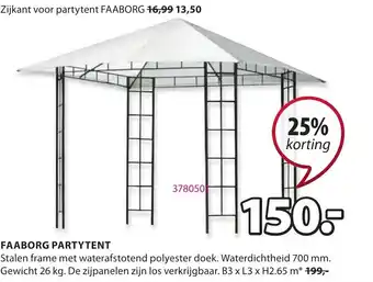 Jysk Faaborg Partytent aanbieding