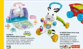 ToyChamp Little People Baby's Kamer Of Fisher Price Loop Met Mij Zebra aanbieding