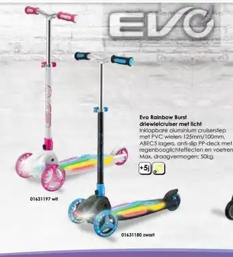 ToyChamp Evo Rainbow Burst Driewielcruiser Met Licht aanbieding